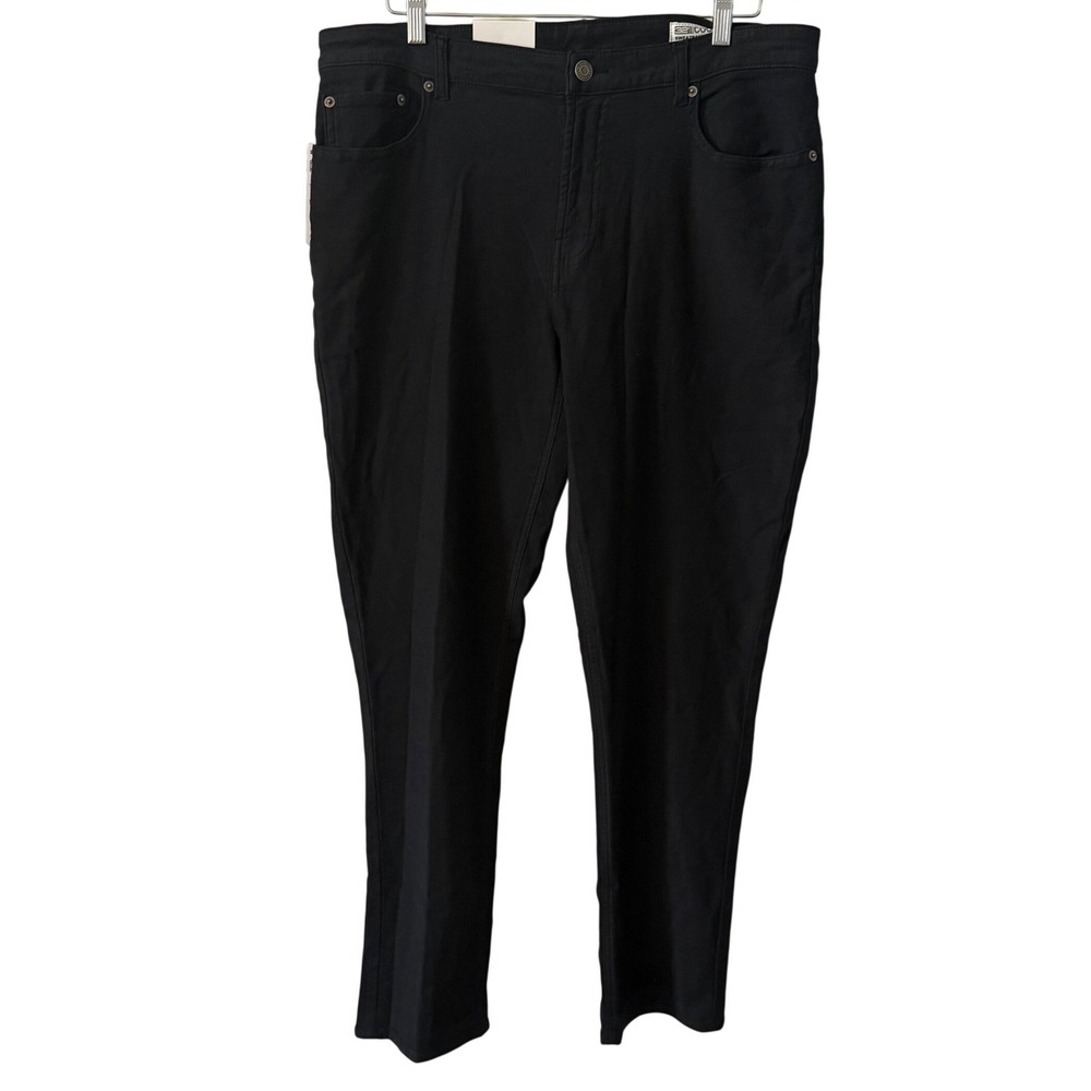 32 Degrees Cool Men Sz 36 Sweatpant Jean Slim Straight Fit Black Strech Casual